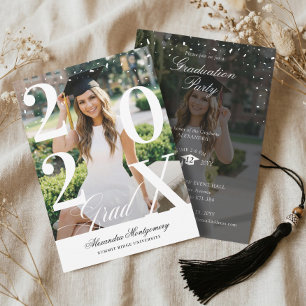 Minimal Modern Bold Graduation Year Photo Party Invitation