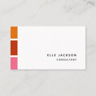 Minimal Modern Bright Customise Colour Swatch Business Card