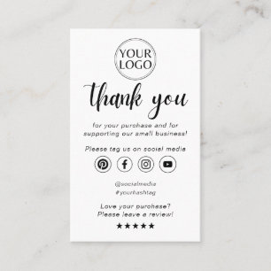 Minimal Modern Business Thank You For Order Insert