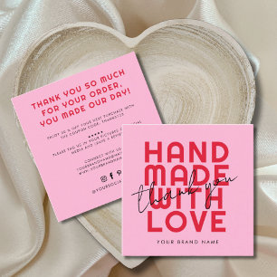 Minimal modern business thank you for your order square business card