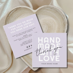 Minimal modern business thank you for your order square business card