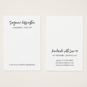 Minimal Modern Calligraphy Jewellery Display Card