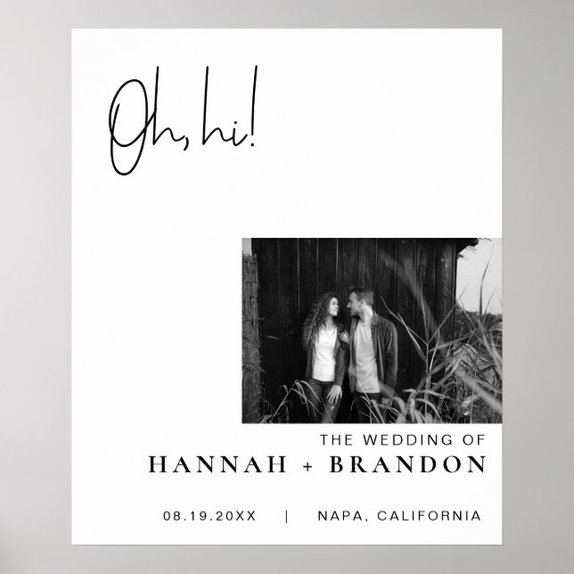 Minimal Modern Chic Typography Classic Wedding Poster (Front)