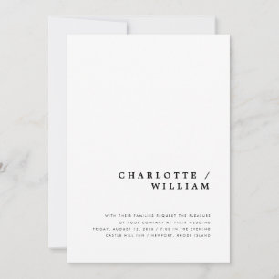 Minimal Modern Chic Typography Wedding Invitation