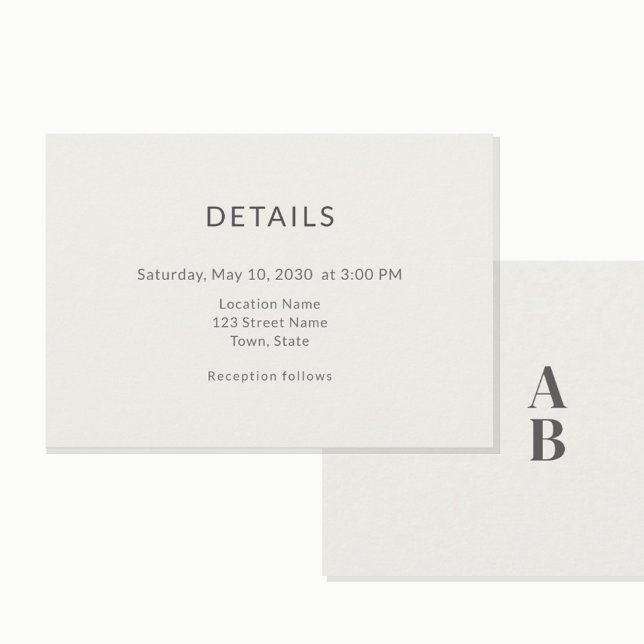Minimal Modern Civil Wedding Details Card (Creator Uploaded)