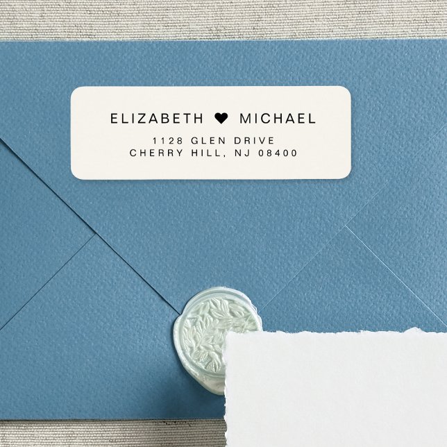 Minimal Modern Cream Wedding Return Address (Creator Uploaded)