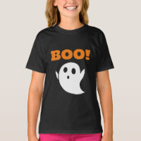Minimal Modern Cute Ghost with BOO! words
