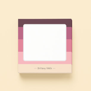 Minimal Modern Cute Trendy Colorblocked Pinks Post-it Notes