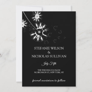 Minimal Modern Delicate Floral Monogram Wedding Save The Date