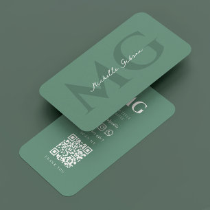 Minimal Modern Dusty Teal Professional Simple Business Card