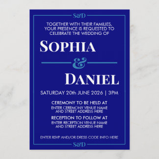 Minimal Modern Editable Wedding Invitation