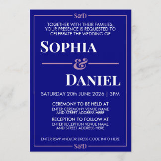 Minimal Modern Editable Wedding Invitation