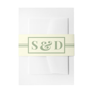 Minimal Modern Editable Wedding Invitation Belly Band