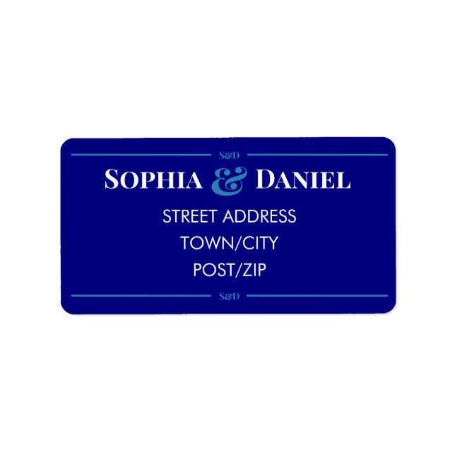 Minimal Modern Editable Wedding RSVP Address Label (Front)