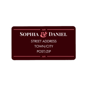 Minimal Modern Editable Wedding RSVP Address Label