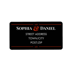 Minimal Modern Editable Wedding RSVP Address Label