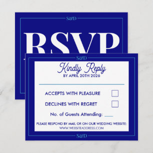 Minimal Modern Editable Wedding RSVP Card