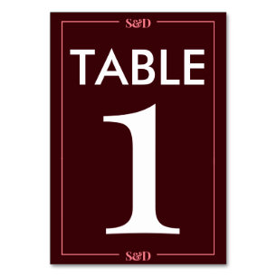 Minimal Modern Editable Wedding Table Number