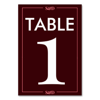 Minimal Modern Editable Wedding Table Number