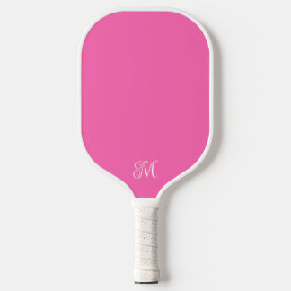 Minimal Modern Elegant Monogram, Pink or Any Colou Pickleball Paddle