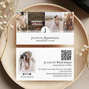 Minimal Modern Elegant Photographer Photo Gallery Business Card