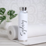 Minimal Modern Elegant Script Personalised Name Water Bottle<br><div class="desc">Beautiful and stylish personalised script name water bottle. The design features a minimal and modern design with a personalised name in elegant and modern script calligraphy.</div>