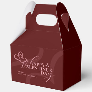 Minimal Modern Elegant Typography Valentine's Day Favour Box