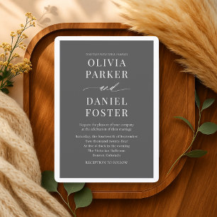 Minimal Modern Elegant Wedding Invitation