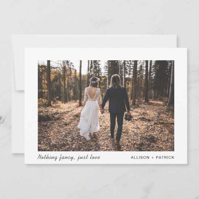 Minimal Modern Elopement  Photo Wedding (Front)
