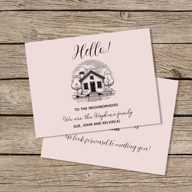 Minimal Modern Family Name Postcard | Custom Bold  (Creator Uploaded)