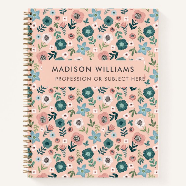 Minimal Modern Flowers Notebook (Front)