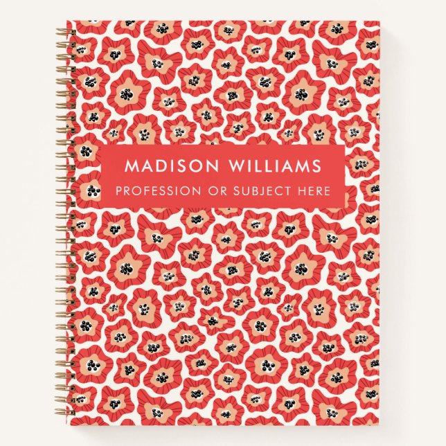 Minimal Modern Flowers Notebook (Front)