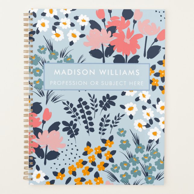 Minimal Modern Flowers Planner (Front)