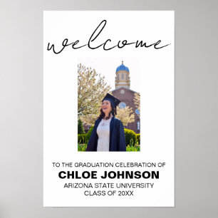 Minimal Modern Graduation Party Welcome Sign Custo