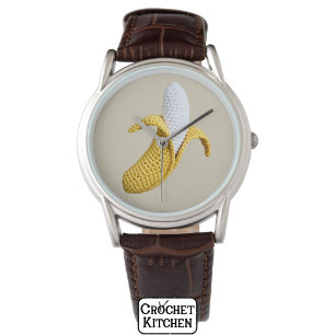 Minimal Modern Grandmacore Cute Crochet Banana Watch