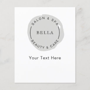 Minimal Modern Grey Salon and Spa Business Flyers
