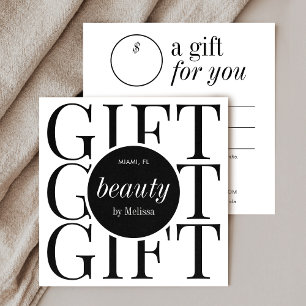 Minimal Modern Hair Beauty Salon Gift Certificate