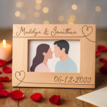 Minimal Modern Hearts Wedding Valentines Day Names