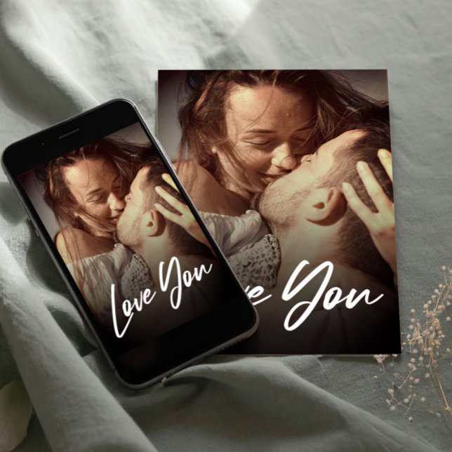 Minimal Modern I Love You Photo Replace Insert Postcard (Minimal Modern I Love You Photo Replace Insert Postcard)