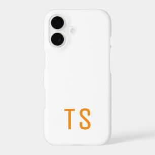 Minimal Modern Initial Monogram Simple Orange