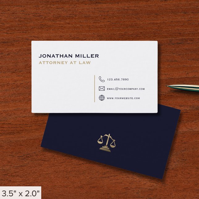 Minimal Modern Lawyer Business Card (Creator Uploaded)