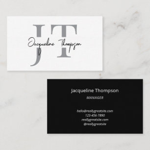 Minimal Modern Luxury Black and White Simple  Business Card