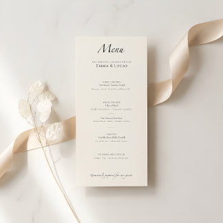 Minimal Modern Luxury | Elegant Black & White Menu