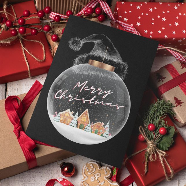 Minimal Modern Merry Christmas Postcard (Creator Uploaded)