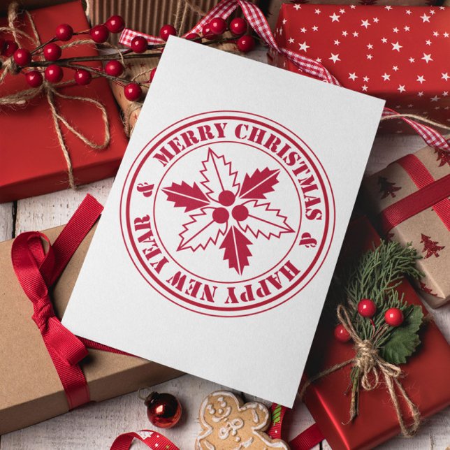Minimal Modern Merry Christmas Postcard (Creator Uploaded)