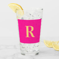 Minimal Modern Monogram Hot Pink 