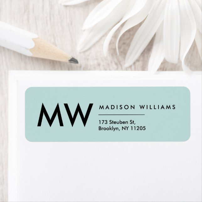 Minimal Modern Monogram Professional  Label (Insitu)