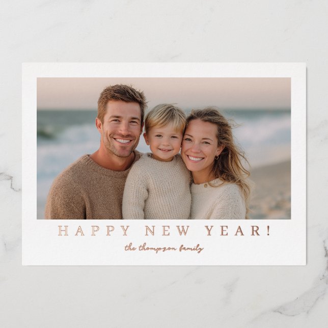 Minimal Modern New Year Photo (Front)