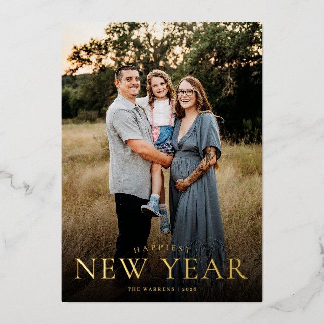 Minimal Modern New Year Photo (Front)