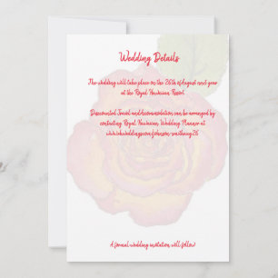 Minimal Modern Peace Rose Save the Date Wedding Invitation